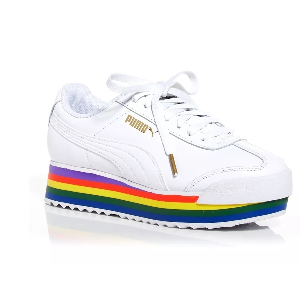 Puma size 9.5 Roma Amor Rainbow Platform Sneaker